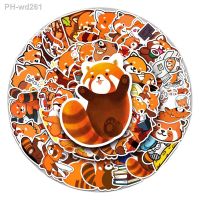 10/30/50PCS Kids Cute Cartoon Red Panda Animal Stickers For Toys Luggage Laptop iPad Skateboard Notebook Stickers Wholesale