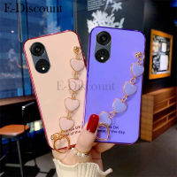 เคสโทรศัพท์ใหม่สำหรับ OPPO A98 A78 ฝาครอบ รักสร้อยข้อมือป้องกันการตกป้องกันลายนิ้วมือแฟชั่นซิลิโคนนิ่มสำหรับ OPPO A98 เคส