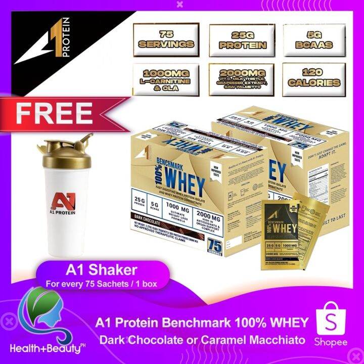 A1 Protein 75 Servings Benchmark 100 WHEY (FREE SHAKER For Every Box/75