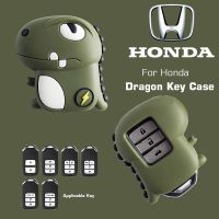 ฮอนด้า เคสกุญแจรถยนต์ ลายไดโนเสาร์น่ารัก สําหรับ Honda Civic Dragon CRV Odyssey Accord Pilo Fit Vezel City Br-V Hr-V