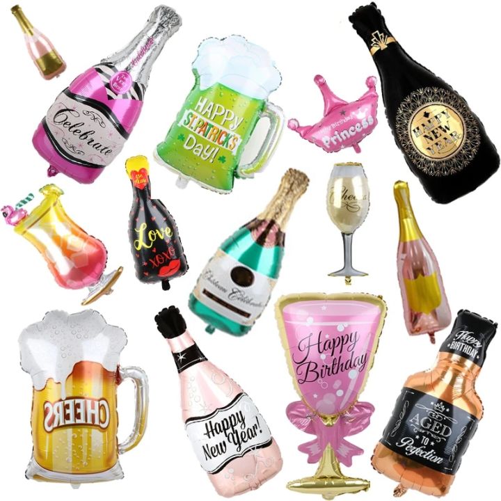 wine-bottle-foil-balloons-ice-cream-pizza-donut-beer-whisky-shape-style-globals-kids-birthday-party-decor-supplies-baby-shower-adhesives-tape