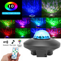 LED Starry Sky Projector Light USB Sound Remote Control Music Disco DJ Stage Effect Night Lamp Clouds Projection Lamp