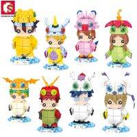 Qsv35บล็อก-Bloos De Construção ตุ๊กตาขยับแขนขาได้อะนิเมะ Boneca Criativa Monstro Kawaii Brinquedos Tijolos Presentes Para Meninos