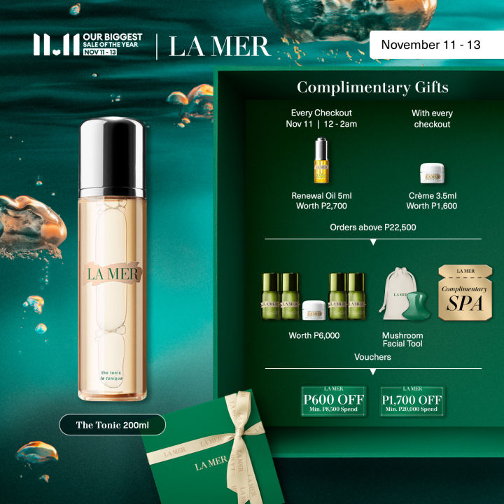 La Mer – The Tonic - Toner 200ml • Refreshes hydrates balances and tone ...