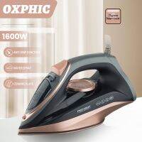 เตารีดไอน้ำ J05 OXPHIC สำหรับเสื้อผ้าสำหรับเครื่องใช้ภายในบ้านเหล็กแห้งและเปียกไอน้ำแนวตั้งที่จานเซรามิกเพิ่มพลังไอน้ำ1600W