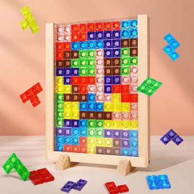 ส่งเร็ว‼️ บล็อกต่อกระดาน Tetris ตัวต่อแนวตั้ง
