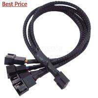 【HOT】✶ 200Pcs/lot Four Computer Cable Pwm Temperature Cooling Expansion Mesh Chassis to Hub