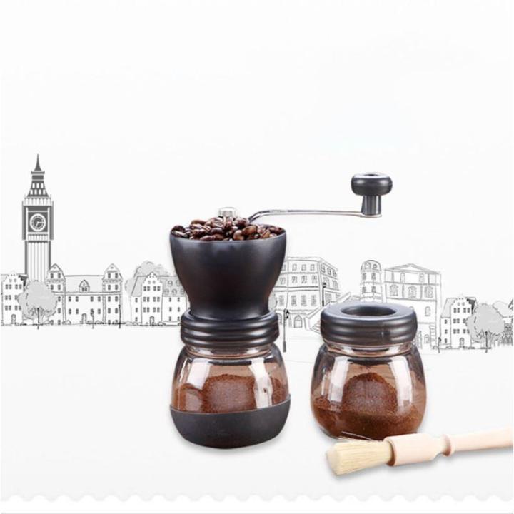 cfa-เครื่องบดกาแฟ-coffee-bean-grinder-วินเทจ-ปรับความละเอียดได้-แถมแปรงทำความสะอาด-กระปุกเก็บกาแฟ-เครื่องบดเมล็ดกาแฟ