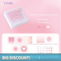 ?【Lowest price】TANG 112แผ่น/กล่อง gradient smudge Stained sulfuric Paper MeMO Pad กระดาษโน้ตน่ารัก