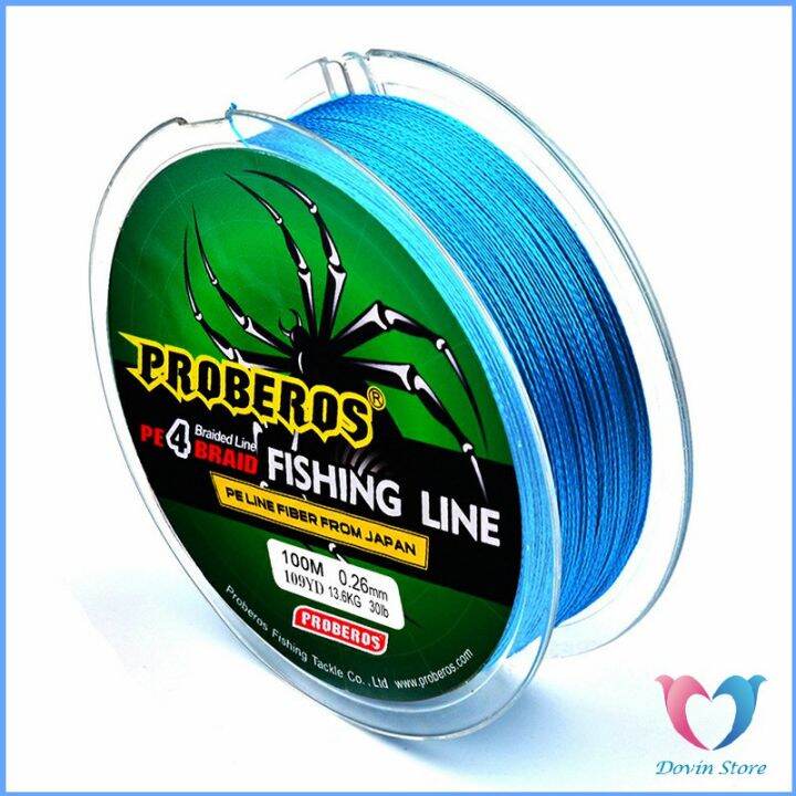 dovin-จัดส่งจากไทย-สายเบ็ด-สาย-pe-สายเบ็ดตกปลา-ยาว-100-เมตร-เหนียว-ทน-fishing-line