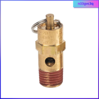 N33GVC3Q 1/4 "วาล์วนิรภัยทองเหลือง125PSI คอมเพรสเซอร์ทองคำที่เช็ควาล์วความเหนียวอุณหภูมิสูงคอมเพรสเซอร์คอมเพรสเซอร์เครื่องอัดอากาศแรงดัน Relief