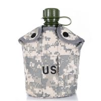 1L Outdoor Tactical Water Bottle Military Army Flask Canteen Cup Lunch Box Kettle Set For Camping Hiking Backpacking Survival