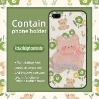 foothold Back Cover Phone Case For iPhone 7Plus/8Plus Cover Silicone cartoon Cute Anti-knock Soft Case Dirt-resistant