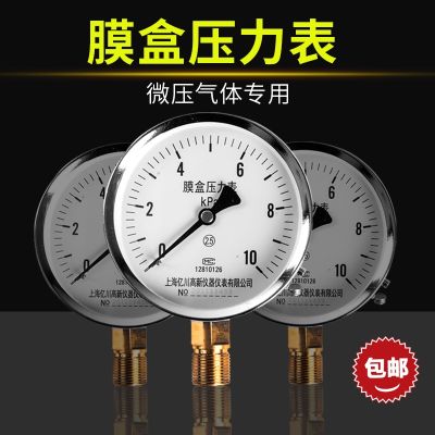 ❁ Yichuan YE100 membrane box pressure gauge 0-10/16/25/40/60KPA natural gas fuel kilopascal pipeline micro