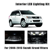 12 Bulbs LED Interior Light Kit Xenon White Lamps For 2006-2011 2012 2013 Suzuki Grand Vitara Map Dome Trunk License Plate Lamp