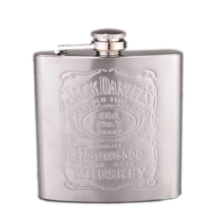 Johnnie Walker 6oz Stainless Steel Hip Flask Drinkware Whiskey Liquor ...