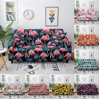 Pink Flamingo Print Sofa Cover Elastic Sofa Cover for Living Room Modern Corner Couch Cover 1/2/3/4 Seat Stretch Sofa Cover