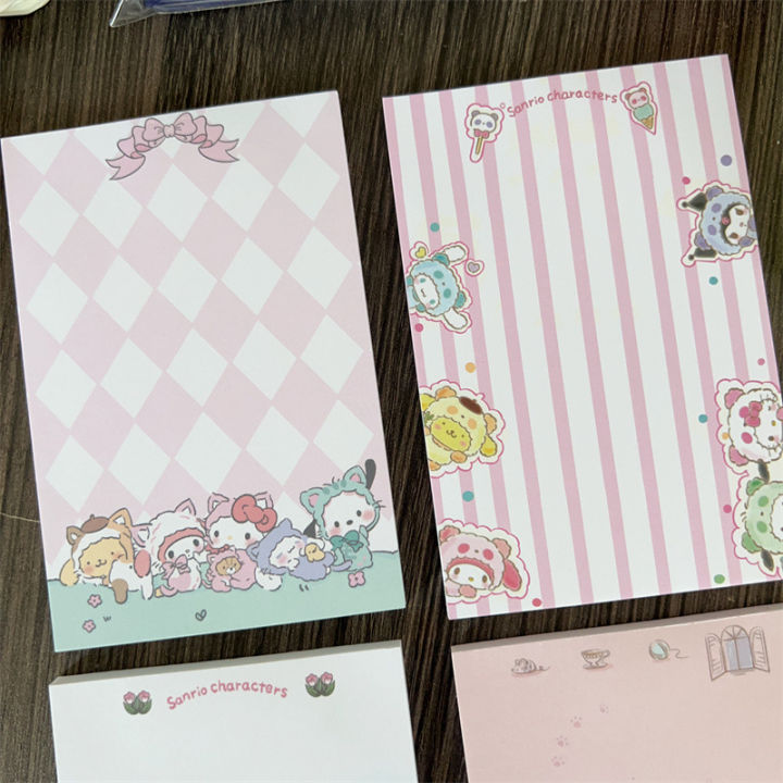 4pcs-sanrio-kuromi-sticky-note-cartoon-cute-pad-stickable-note