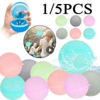 1/5PCS Reusable Water Fighting Balls Silicone Water Balloons For Kids Adults Splash Water Bomb Summer Swimming Pool Water Toys Balloons