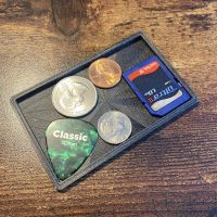 【CW】₪  Coin Tray Aluminum Metal Wallet Purse Card Holder Desk Man