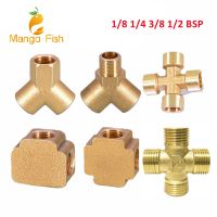 1/8 1/4 1/2 3/4 BSP Female Male Thread Tee/Cross/Square Type Reducing Copper Butt joint Adapter Adapter Coupler Brass Fittings