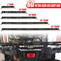 6D Ultra Slim LED Work Light Bar 7นิ้วขับรถหมอกโคมไฟ4x4 LED BAR สำหรับรถจักรยานยนต์ Offroad 4WD SUV A รถบรรทุก12V 24V