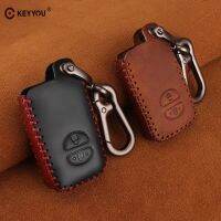 KEYYOU เคสปลอกกุญแจรีโมทรถยนต์หนังแท้สำหรับ Toyota Camry Highlander Prado Land Cruiser Vitz Prius อัจฉริยะ