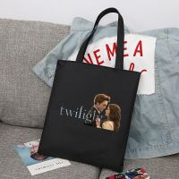 【Lanse store】Twilight Men Women Shopping Bag Handbag Foldable Reusable Cloth Shopper Harajuku Style Student Canvas Tote