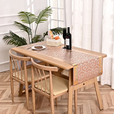 [COD]ins สไตล์ยุโรปเหนือ PVC ผ้าปูโต๊ะตกแต่งเสื่อชา ผ้าปูโต๊ะยาวผ้าคลุมตู้ลิ้นชักโต๊ะกาแฟทันสมัย