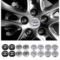 Style car 4Pcs/Set Car Badge Tire Center Cover Sign  Hub Screw Cap  Rim Cover Fit for Toyota Car Logo Wheel Center Decorative Hub Cap hui