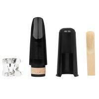 Clarinet Mouthpiece Set Threaded Metal Clip ABS Cork Mouthpiece Hat Reed Clarinet Mouthpiece 4 Pieces