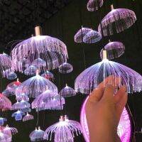 Optic Lights Outdoor Jellyfish Lights String Lights Fiber Fairy Lights Waterproof Garden Decorative Landscape 15/20/60CM Lamp