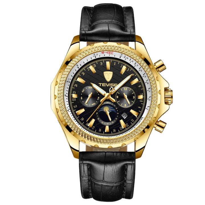 tevise-นาฬิกาข้อมือธุรกิจกลไกอัตโนมัติสำหรับผู้ชาย-t841b-นาฬิกาข้อมือหรูแฟชั่นกันน้ำมีหกขานาฬิกาข้อมือผู้ชายผู้ชายนาฬิกาข้อมือกลไกลำลอง
