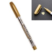 【✱2023 HOT✱】 zangduan414043703 ปากกาโลหะสีทองเงิน1.5มม. ปากกาสีถาวรสำหรับแก้วโลหะปากกาตัวทำเครื่องหมายผ้าโลหะปากกาเขียนงานฝีมือภาพวาดศิลปะ