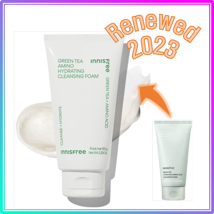 innisfree Green Tea Amino Hydrating Cleansing Foam 150g (2023 AD