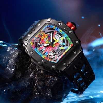 PINTIME/product 2022 new cross-border quartz watch hot style man watches the tourbillon hollow out ☼✣