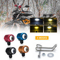 Mini Dual สี Led Fash Spotlights 60W LED รถจักรยานยนต์กระจกมองหลัง Spotlight ผู้ถือ3570ชิปสี่โหมดโคมไฟ1PCS 2PCS SGRHSR