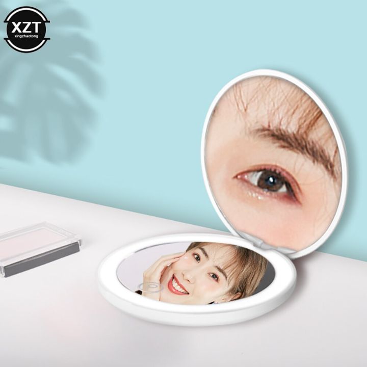 portable-led-makeup-mirror-2x-magnification-makeup-mirror-with-led-fill-light-rechargeable-double-sided-makeup-mirror-mirrors