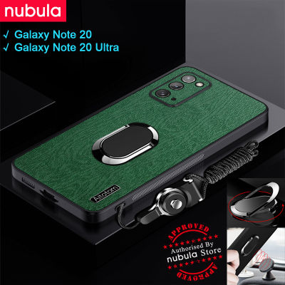 NUBULA เคสสำหรับ Samsung Galaxy Note 20 Ultra | Note 20เคสหนังผิวเปลือกไม้ Hp Galaxy Note 20 Ultra เคสกันกระแทกโทรศัพท์มือถือฟรีที่หุ้มขาตั้งสายคล้องมือรถยนต์สำหรับซัมซุงโน้ต Galaxy 20 Ultra