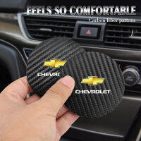 2Pcs รถถ้วยซิลิโคน PU หนัง Auto Cup Slot Non-Slip Coaster สำหรับ Chevrolet Equinox Silverado Trailblazer Bolt Spark Tahoe