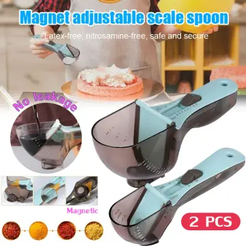  2pcs Adjustable Measuring Cups and Spoons Set Magnetic