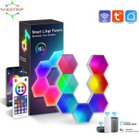 1-12 RGB TuYa WIFI Bluetooth LED Hexagon Lamps Indoor Wall Light APP Control Night Light For Computer Game Bedroom Decoration