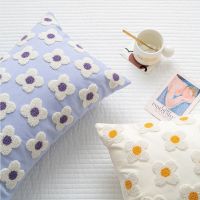 【insfree】New cute pastoral small flowers home soft decoration homestay fabric sofa tufted cotton pillow cushion embroidered sofa pillow pillow pillow case