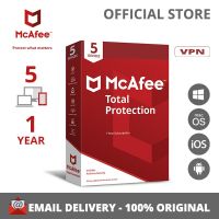 McAfee Total Protection Antivirus Software 5 เครื่อง, 1 ปี License