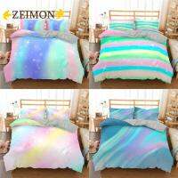 ZEIMON Kids Colorful Glitter Bedding Set Women Girls Shining Duvet Cover with Pillowshams 23 Piece Trendy Bedclothes