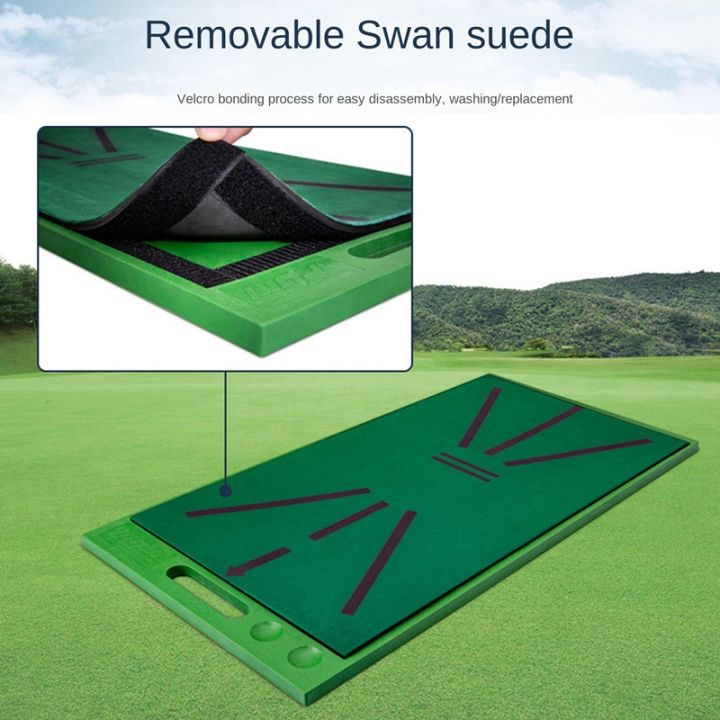 1-piece-golf-swing-training-mat-golf-swing-mat-trainer-with-track-velvet-surface-portable-rubber-pad-for-swing-detection-batting-b