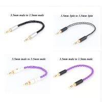 10cm Silver Plated 3.5mm Male to 3.5mm Male Stereo Audio Hifi Audio cable Aux cable For Headphones Smartphones Note