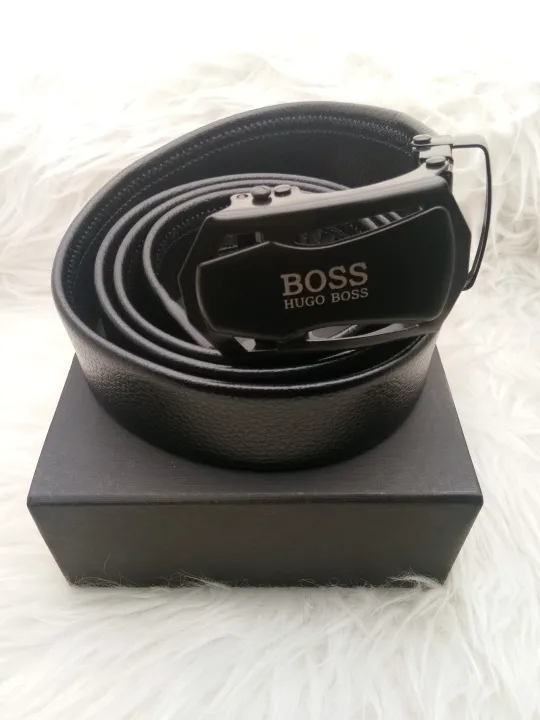 Ikat Pinggang Kulit Pria / Tali Pinggang Kulit HUGO BOSS B-8 - Hitam ...