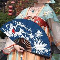 }{“+ Summer Outdoor Decorative Folding Fan Bamboo And Wood Large Size Double-Sided Hand Fan Home Decoration Chinese Gift 30Cm