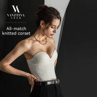 VANZTINA ถักรัดตัวกับแผ่นหน้าอกลึก V ตาข่าย Shapewear ชุดชั้นในเซ็กซี่ C Orsets Push Up วิคตอเรียเกราะ Overbust